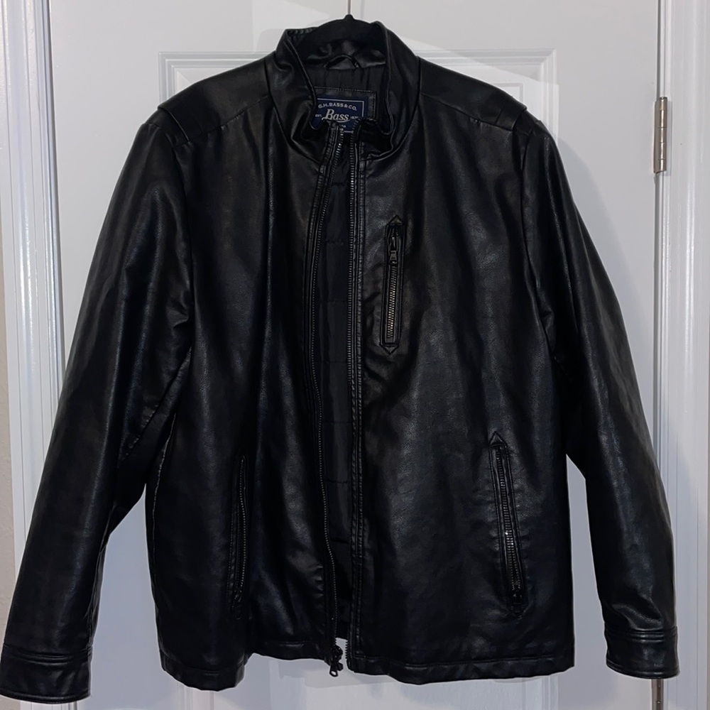 Bass leather jacket men